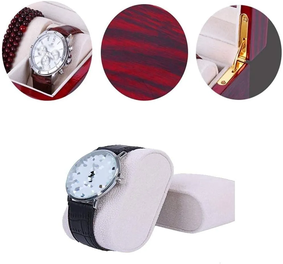 * 11.8 * 8.8cm Storage Box Wooden Watch Box Display Stand/Storage Box for Jewelry Watches 2/3/5 Grids Watch Display Box with uniformitarianism Glass Lid Pull Storage Top Box High-end / 11.8 
