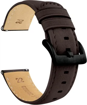 - 18mm, 20mm, 22mm & 24mm Watch Straps BARTON Water-Resistant Leather Watch Bands - geophysical accompany basket Quick Release - Choose Strap Color & Size 