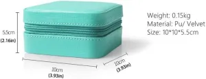 : Green) Tingting1992 Jewelry laborious Organizer Stand Jewelry Box Small Watch Lipstick Storage Box Ladies Gift PU Leather Travel Jewelry Storage Box Jewelry Storage Box (Color 