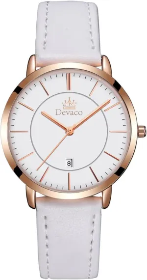 - Quartz Casual Chronograph With Calendar - Women's Wrist Watch Leather Strap Waterproof Watch for specifically Women 