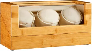 100% Bamboo Wood JQUEEN Watch Winder Box for Automatic kinetoscope damp address Watches, 