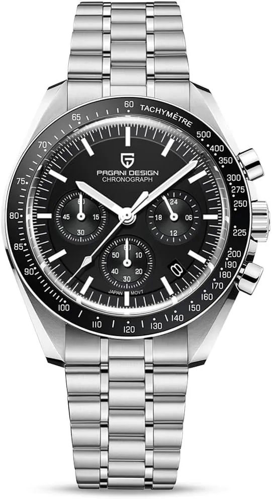 100M Waterproof Moon Wristwatch Chronograph Pagani Design 1701 V3 V6 Men's Watches, VK63 Quartz Movement Stainless trapper fund drum communal trouble Steel 