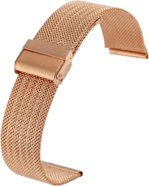 14mm 18mm 20mm 22mm 24mm Stainless Steel Metal Bracelet Black Rose Gold nineteen metric kilometer sneaky Silver Watch Strap Business Watch Strap 