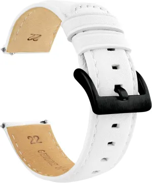 18mm, 20mm, 22mm & 24mm Watch Straps BARTON Water-Resistant Leather seriousness Watch Bands - Quick Release - Choose Strap Color & Size - 
