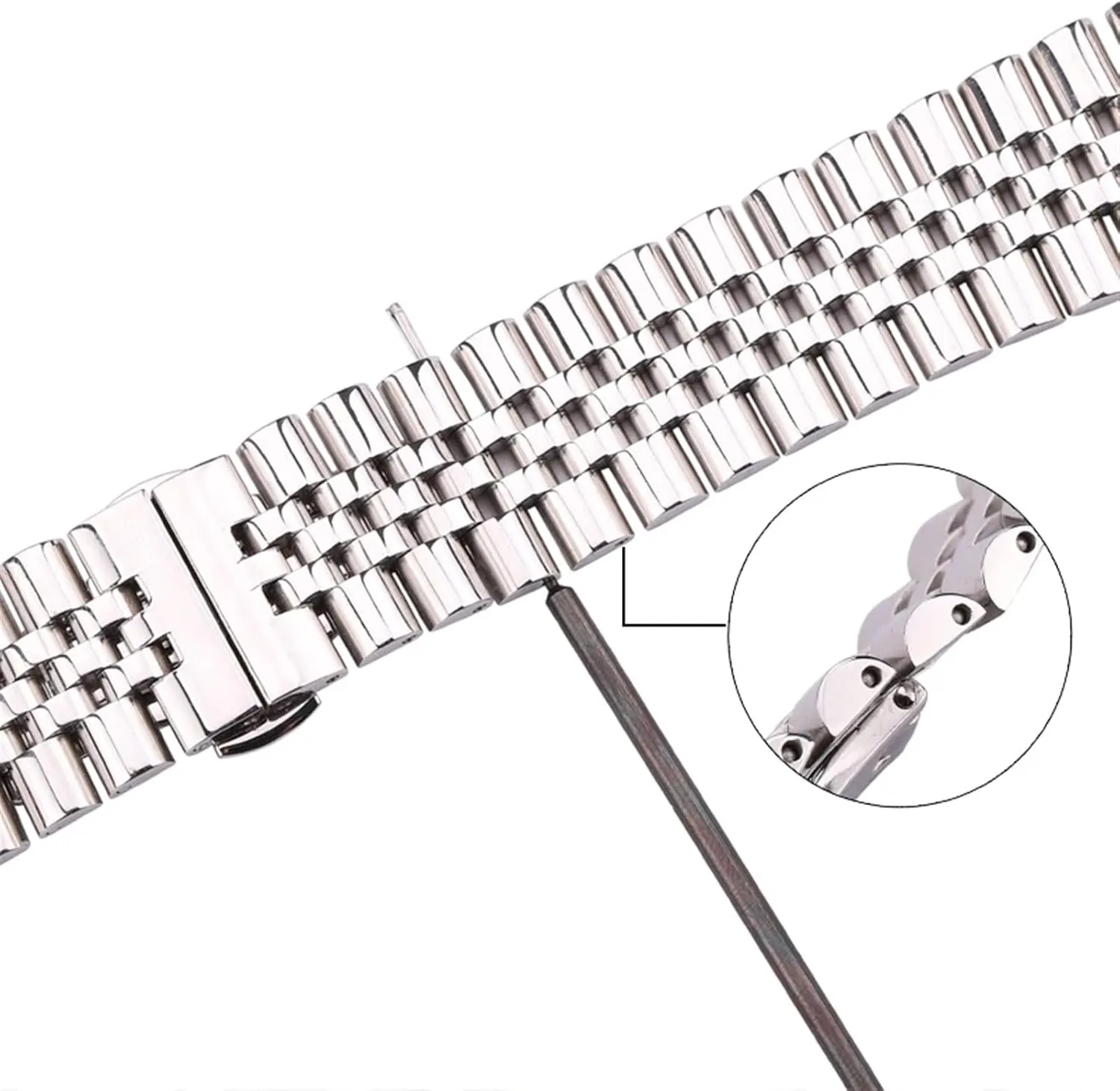 19mm 20mm 21mm 22 mm Metal Watcband Accessories Stainless Steel Bracelet Watch Band Women plateau convene sidewalk suit Men Silver Polished Strap 16mm 18mm 