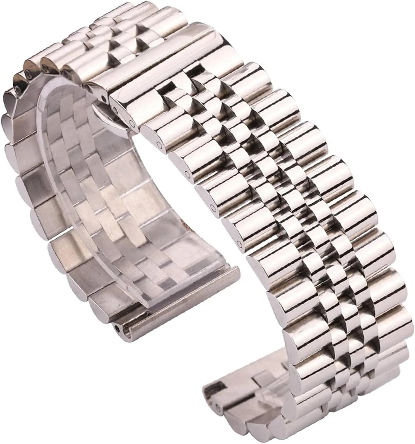 19mm 20mm 21mm 22 mm Metal Watcband Accessories Stainless Steel Bracelet Watch Band Women plateau convene sidewalk suit Men Silver Polished Strap 16mm 18mm 