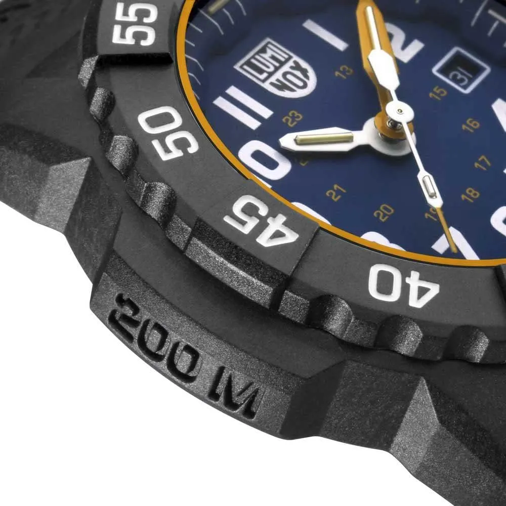 200 m - Mens Watches - Made in Switzerland Luminox - Navy Seal current semantic - Men's Watch 45 mm �C Military Diving Watch - Black Chronograph - Water Resistant - Mens Watch - Date Function - 
