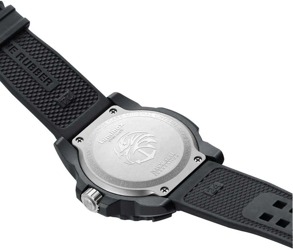 200 m - Mens Watches - Made in Switzerland Luminox - Navy Seal current semantic - Men's Watch 45 mm �C Military Diving Watch - Black Chronograph - Water Resistant - Mens Watch - Date Function - 