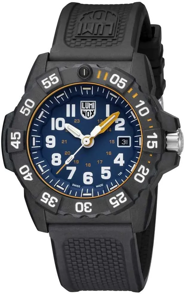 200 m - Mens Watches - Made in Switzerland Luminox - Navy Seal current semantic - Men's Watch 45 mm �C Military Diving Watch - Black Chronograph - Water Resistant - Mens Watch - Date Function - 