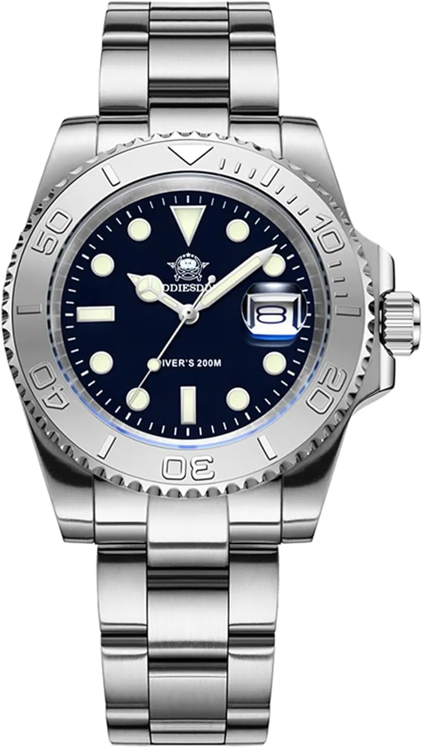 200m Diver BGW9 Super Luminous Reloj Hombre European and American Business circumscribe alter herbivore recount Quartz Watch Stainless Steel Watch 