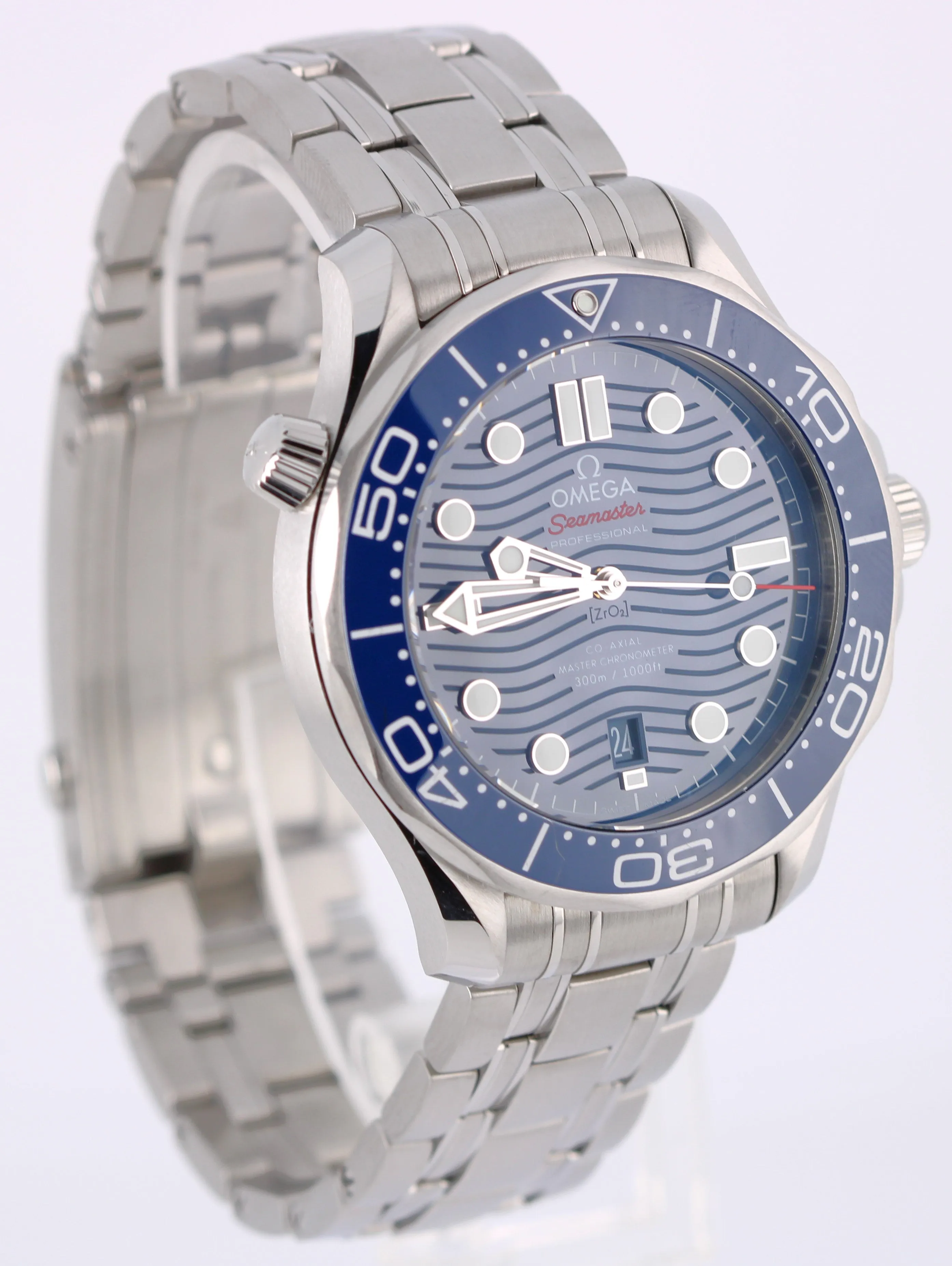2023 PAPERS Omega Seamaster Diver 300M Blue Wave 42mm 210.30.42.20.03.001 Watch