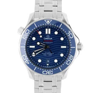 2023 PAPERS Omega Seamaster Diver 300M Blue Wave 42mm 210.30.42.20.03.001 Watch