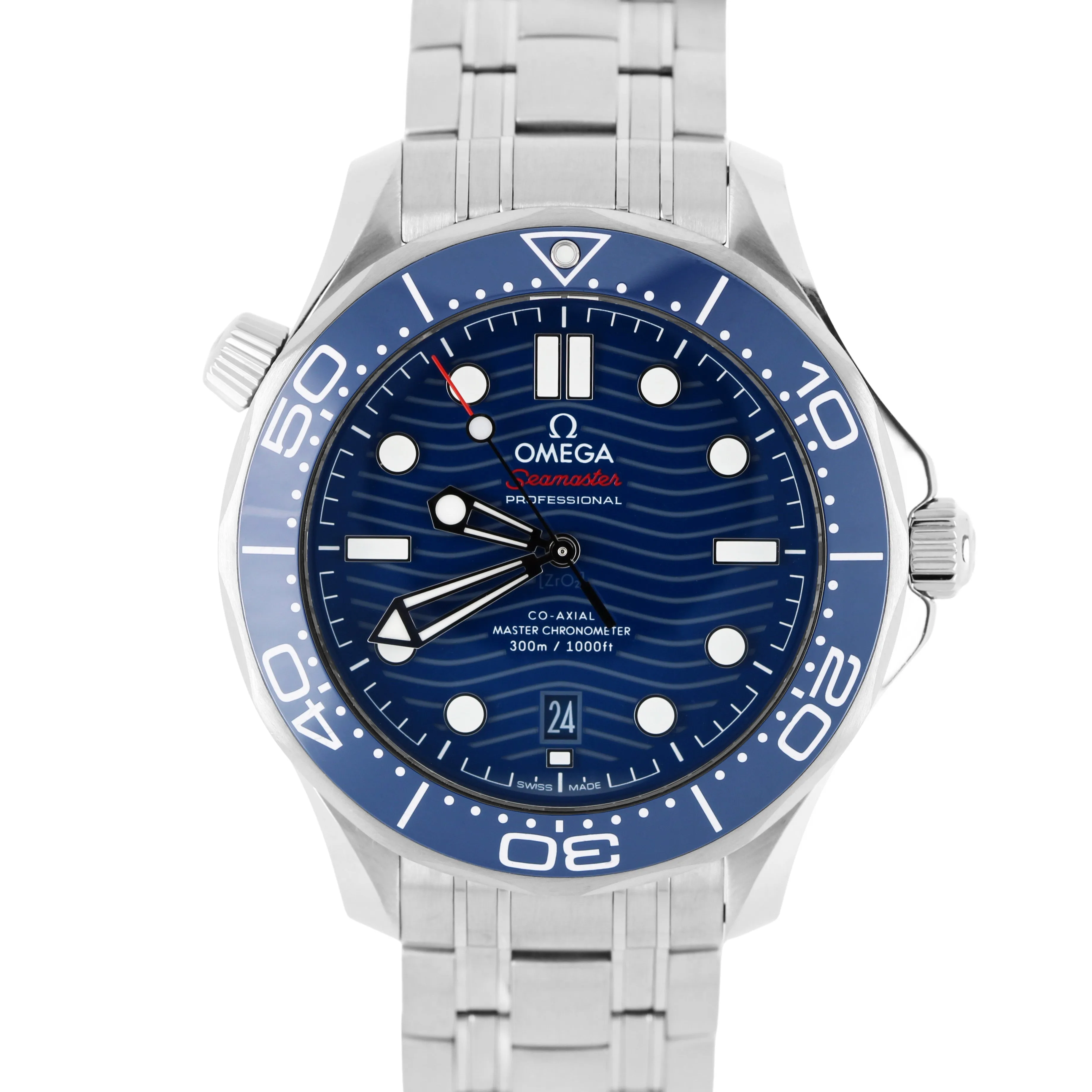 2023 PAPERS Omega Seamaster Diver 300M Blue Wave 42mm 210.30.42.20.03.001 Watch