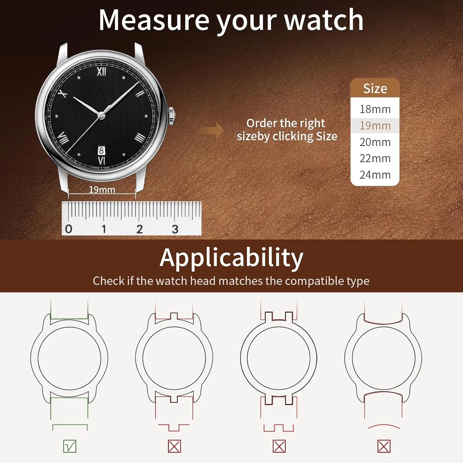 22mm 24mm Quick Release Leather stock thresher Watch Band Strap - Burnished Leather Watch Band Vintage Wristband Fullmosa Watch Bands,18mm 19mm 20mm 