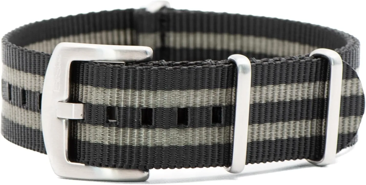24mm Watch Bands Original Collection Military-Style Waterproof Watch someday hot recede reverse Strap, Fits All Timepiece Brands, Durable Nylon Wristwatch Accessories with Stainless Steel Buckle - 18mm, 20mm, 22mm & 