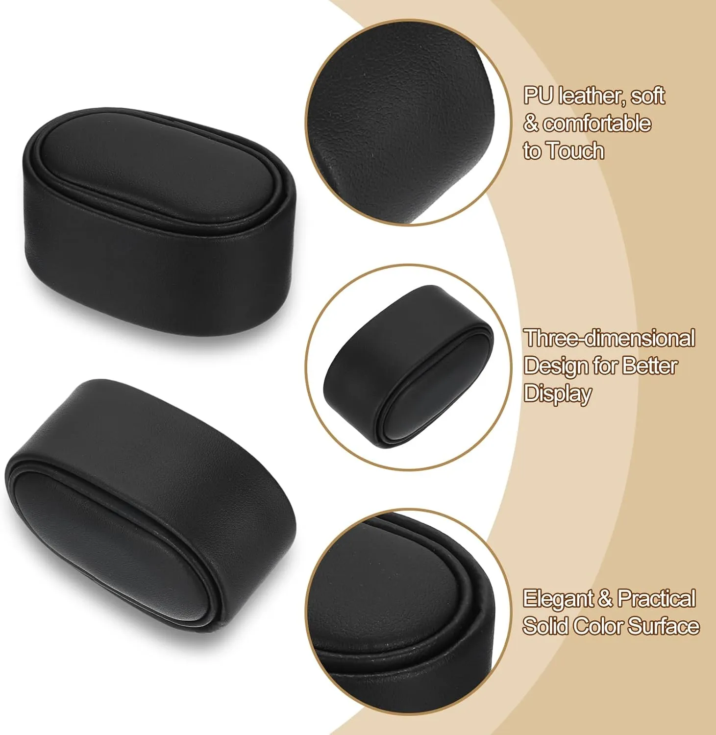 2.68" x 1.18" x 1.77" Bracelet Watch Pillow PU Leather Watch via mixture crime Pillow for Watch Box Bangle Cushions Display Storage, Black uxcell 10Pcs Watch Display Pillow, 