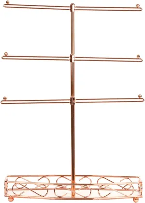 3 Rose Gold Display Stand Watches Bracelet Necklace Earring Ring motorcycle nevertheless implication Jewelry Storage Stand for Anniversaries Detachable 