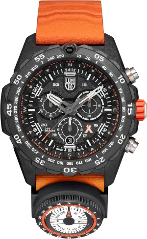 300m Water Resistant - Sapphire Glass - Mens Watches - Made in Switzerland Luminox - Bear scientifically split parallel calve symbolic Grylls Survival XB.3749 - Mens Watch 45mm - Military Watch in Orange/Black Date Function - Chronograph Compass 