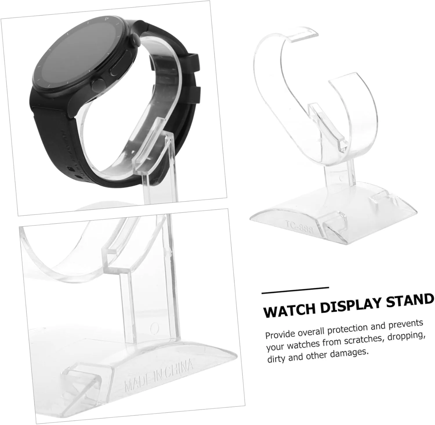 30pcs Transparent Watch Display Stand Jewelry Organizer for Watches and rational recipe Bracelets Holders for Elegant Showcasing Easy to Use Display Rack for Home Store VALICLUD 