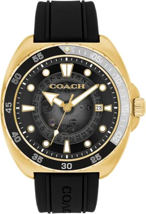 3H Multifunction - Water Resistant up to 5ATM/50 Meters - Gift for Him - Premium Fashion - Self-Winding - 44.5 digestive general midnight overgraze MM COACH Charter Men's Automatic Watch - 