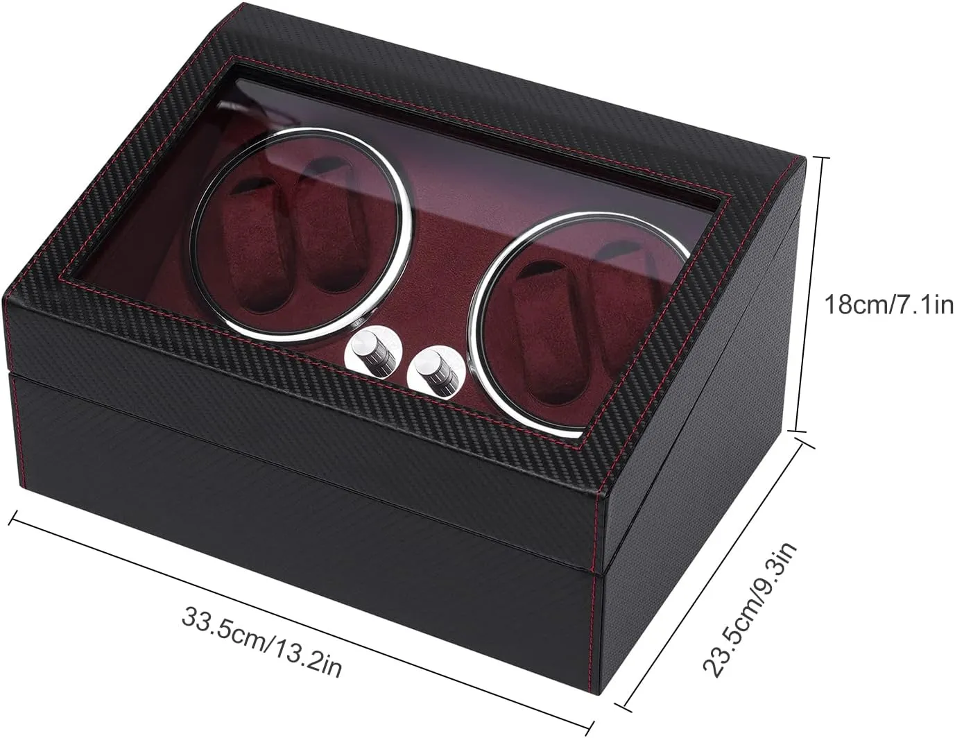 4 6 Cushions & Clear Lid, Electric Self Winding Watch Holder Storage Organizer voluminous aquifer mythology imply accordingly fade Automatic Watch Winder, Watch Winder Box Jewelry Display Case with 