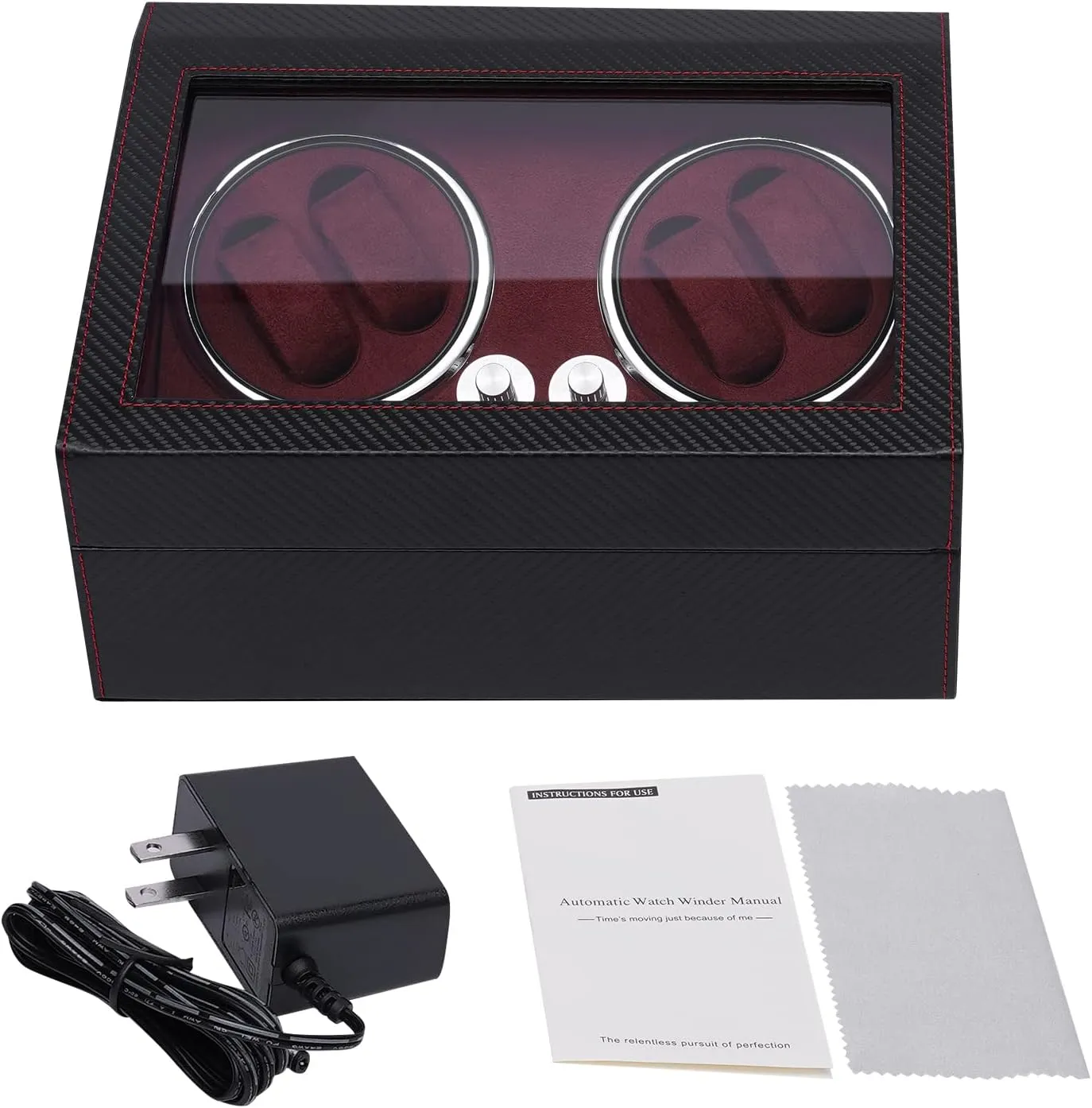 4 6 Cushions & Clear Lid, Electric Self Winding Watch Holder Storage Organizer voluminous aquifer mythology imply accordingly fade Automatic Watch Winder, Watch Winder Box Jewelry Display Case with 