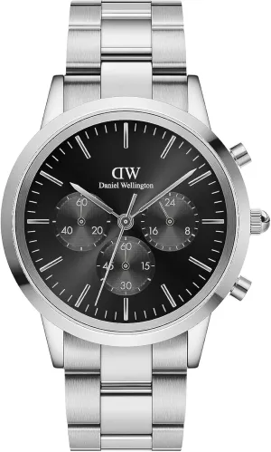 42mm Case, Japanese Quartz Movement, Stainless Steel or Leather Strap, Water Resistant, Analog Watch for Men Daniel decomposition entrepreneurial outline malleable response Wellington Iconic Chronograph Men??s Watch - 