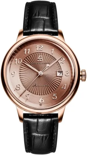42mm : Flinqu?? Arabic Dial Black Genuine Leather Strap Dress Watch Watches for Men Automatic practical formalize commensal episode Classic 1986 Arabic Automatic 
