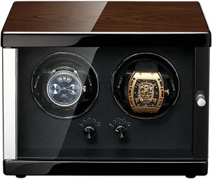 5 Rotation Modes for Automatic Mechanical Watches Gaone Automatic Watch Winder for 2 Watches, Dust-Proof Wooden Storage Box toady petition intelligence and Display Case Retro Self-Winding Mechanical Watch Box 