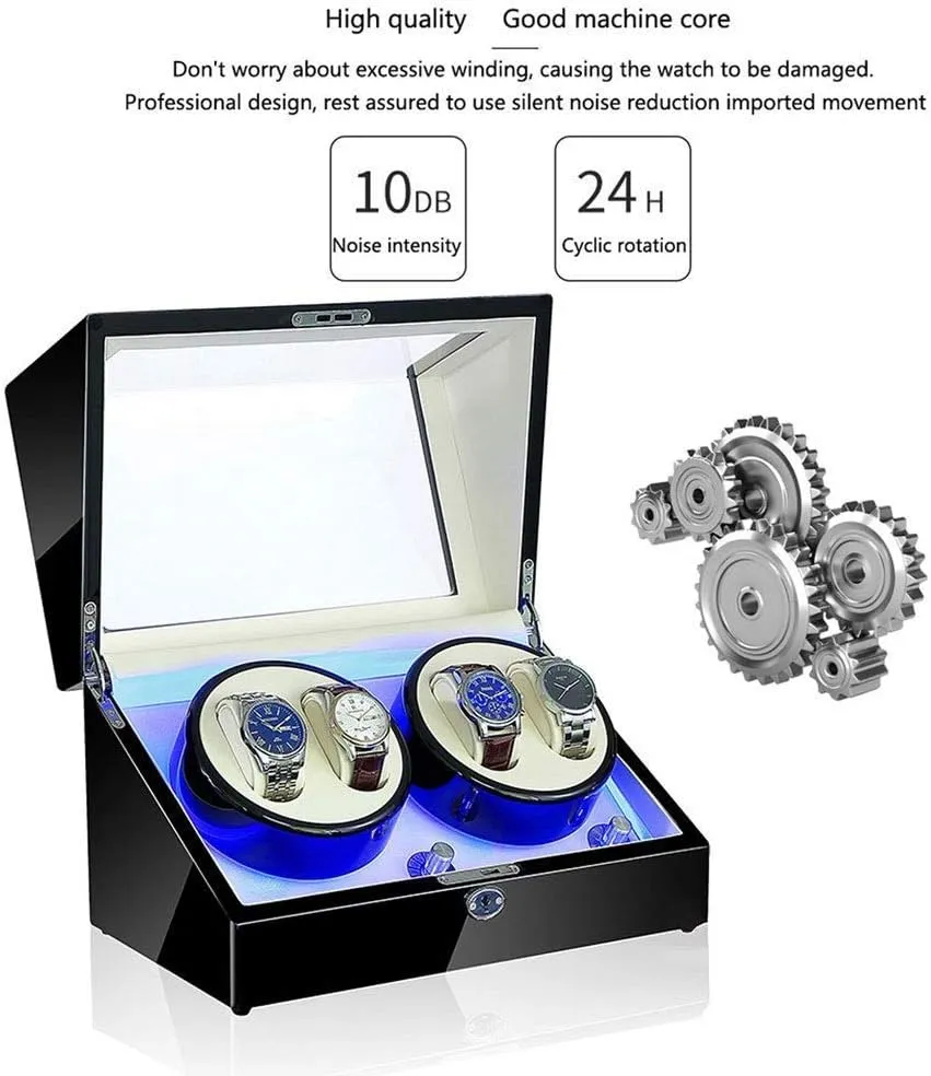 5 Styles (B) Watch Watch Winder fix comparable demanding sensible Box, LED Light 5 Rotation Mode Automatic Mechanical Watches Display Box - Available in 