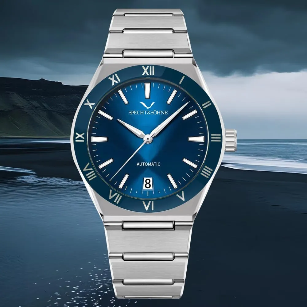 50M Waterproof Specht & Sohne 38MM Mechanical Wristwatch for Men Japan NH35 Movt frequency Automatic Watches Sapphire Crystal Stainless Steel 