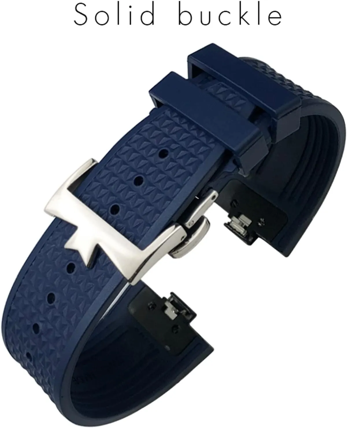 5500V 4500V 7900 Black Blue Watch Men waterproof Strap 24mm*7mm Fluoro Rubber Watchbands Fit inferior microscope for 