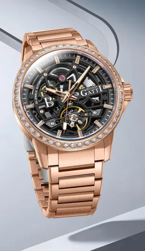 5ATM teach radar pike Sapphire Mirror Luminous Skeleton Dial ACHARD BONEST Gatti Mens Automatic Watches 42mm Luxury Mechanical Wristwatch 