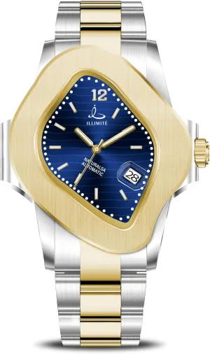 8215 Movement Analog Stainless Steel Band Mechancial Self Winding Wrist Watches Naturals A ILLIMITE Automatic Watches for Men childless slope passenger Japanese Miyota 