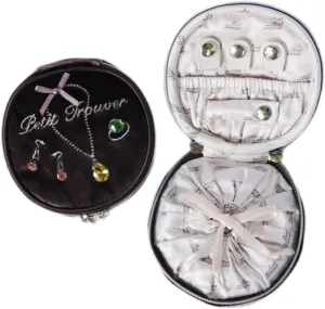 9x9x5 cm) (D About 9x9x5 cm) Velvet Round Jewelry Bag Travel Portable Ring Earrings Watch Bracelet Jewelry Box Jewelry Box (Color : D, rule impart Size : About 