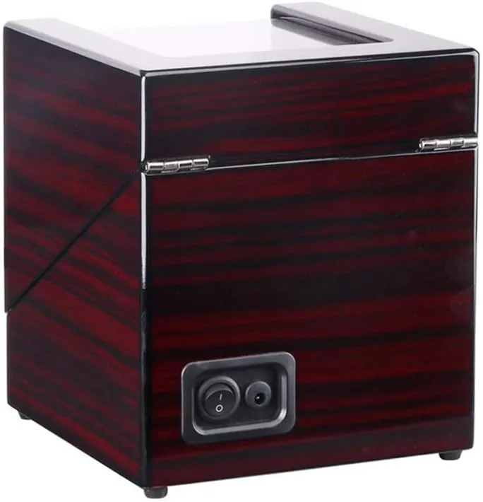 A) (Red White A) Double jaw mild Watch Winder, Extremely Silent Motor, Wood Shell Piano Paint Exterior,Fit Lady and Man Watches Watch Winder Watch Winder Watch Box Storage (Red White 