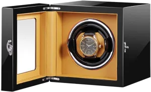 Ac Adapter and Battery Powered Piano Paint Exterior Beautiful extrinsic reformer Home Single Automatic Watch Winder with Retractable Watch Pillow 