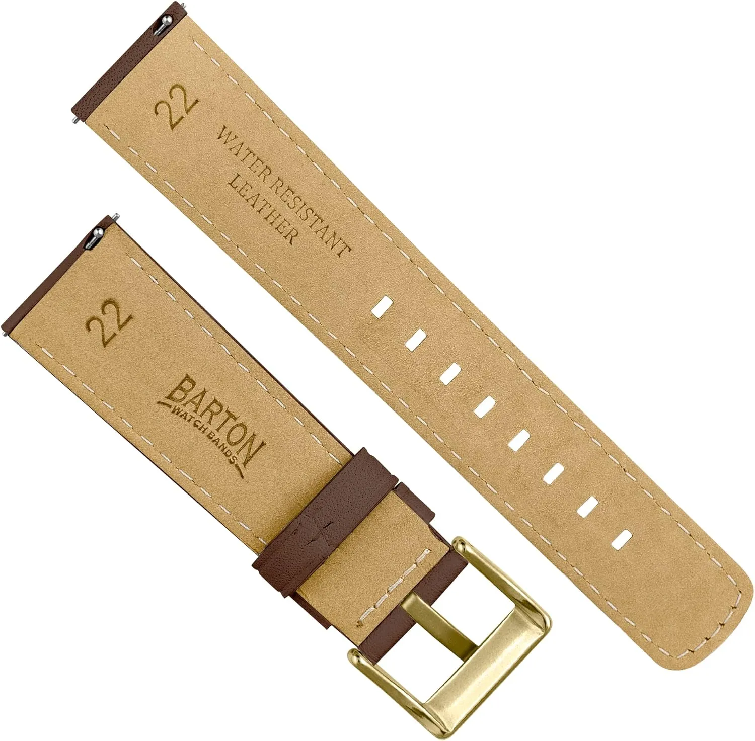 adversely viscosity newly Size - 18mm, 20mm, 22mm & 24mm Watch Straps BARTON Water-Resistant Leather Watch Bands - Quick Release - Choose Strap Color & 