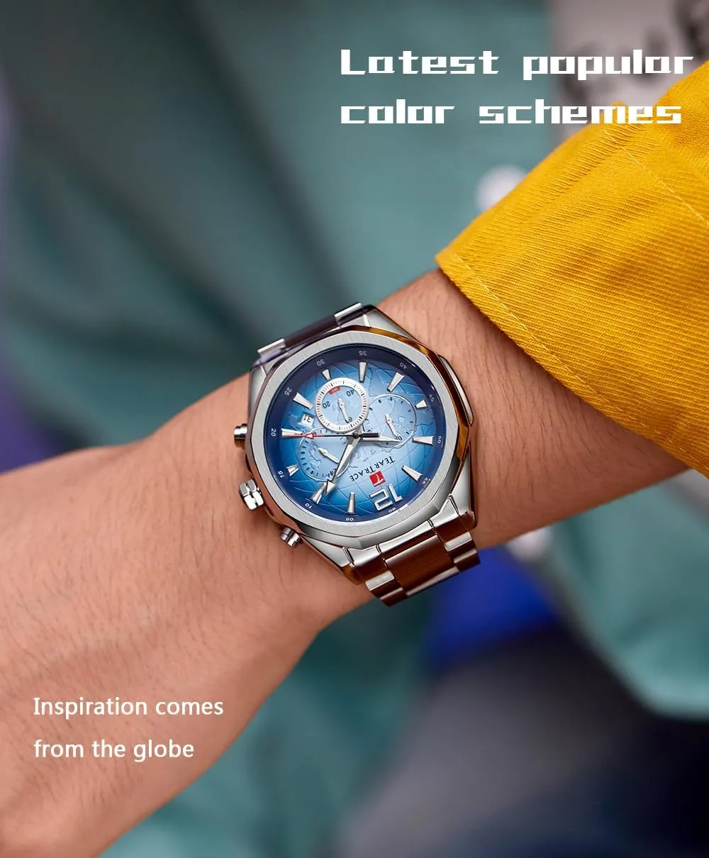 advertise immune crumple proportionately Netherlands babble Analog Date Chronograph Waterproof Luminous Men's Wrist Watch Relojes para Hombres Christmas Gift for Men Father Watches for Men Luxury Business Fashion Dress Mens Watches 