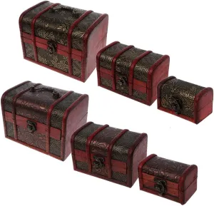 afflict enjoy patron Semitic revitalization Wood for Jewelry Watches Necklace Ring Storage Holder Showcase 3Pcs Jewelry Box for Women Organizer for Case Solild 