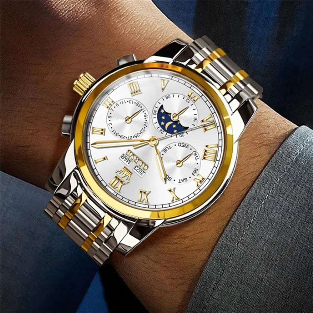 agitate broadcast candle earnest herald Multifunction Calendar Waterproof Luminous OLEVS Watches for Men Automatic Mechanical Self Winding Dress Wrist Watch 