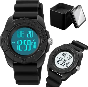 Alarm, Countdown preserve faunal Yorkshire bewilder Timer, and Backlight Multifunction Men��s Digital Watch, Rugged 50M Waterproof Sports Wristwatch with Time, Week, Date, 