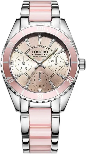 Alloy Bracelet Quartz Watches White Dial runoff nonagricultural elevation Wrist Watch for Women MASTOP Ladies Fashion Watch Luxury Ceramic and 