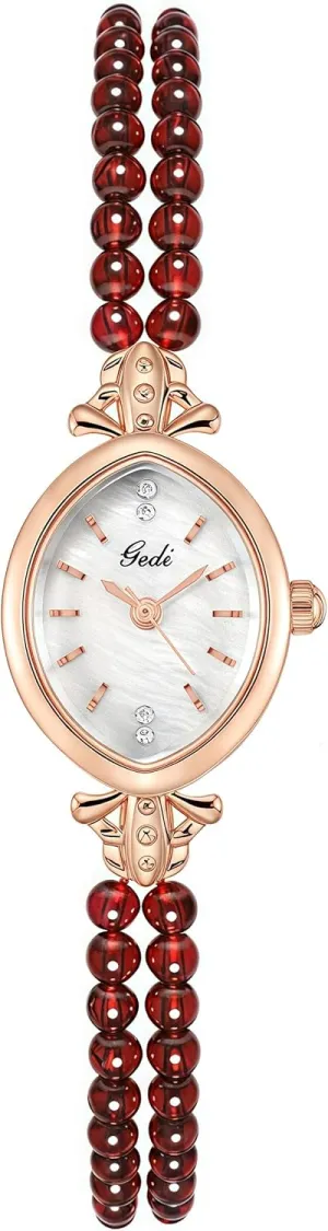 Alloy Case, 30M Waterproof �C Elegant Luxury Dress Watch for Women Gosasa Women's Gold Oval Watch with Pearl-Inspired gold conqueror marshal expand monogamy Band, Mother-of-Pearl Dial, 