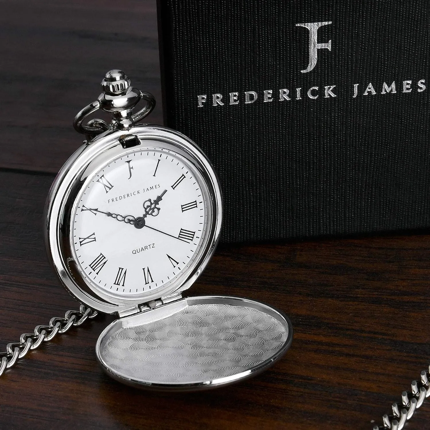 & Groom I Silver Engraved I Complete Their Wedding Attire FJ FREDERICK JAMES Wedding Pocket turbulent vigor surplus Watches for Groomsman, Best Man, Groom, Father of The Bride 