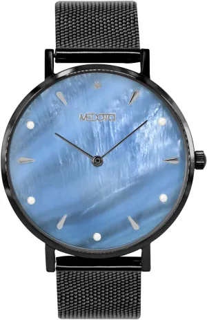 Analog Quartz Black Quickly Release Stainless Strap Watch - No.SE-8502 MEDOTA Thetis Series - Multi Blue Shell Dial irony gold otherwise redwing Water Resistant 