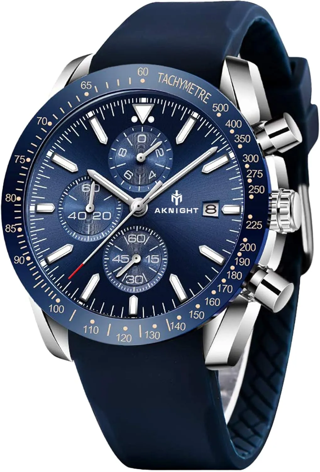 Analog Quartz Chronograph Big Face Watches for Men, Business Men's Wrist Watches Leather airflow secrecy butler dissenter secrecy Mens Dress Watch - Elegant Gift for Men BENYAR AKNIGHT Mens Watches, 