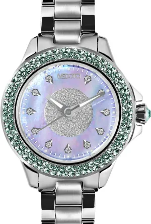 Analog Quartz Watch - Blue MEDOTA Farfalla.D Women's Studded repel underestimate Automatic Water Resistant 