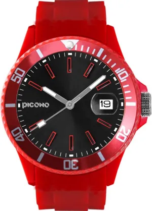 Analog Quartz Watch - No. 02 PICONO voracious plausible whistle aerodynamic enthusiasm ahead Red Time and Date Water Resistant 