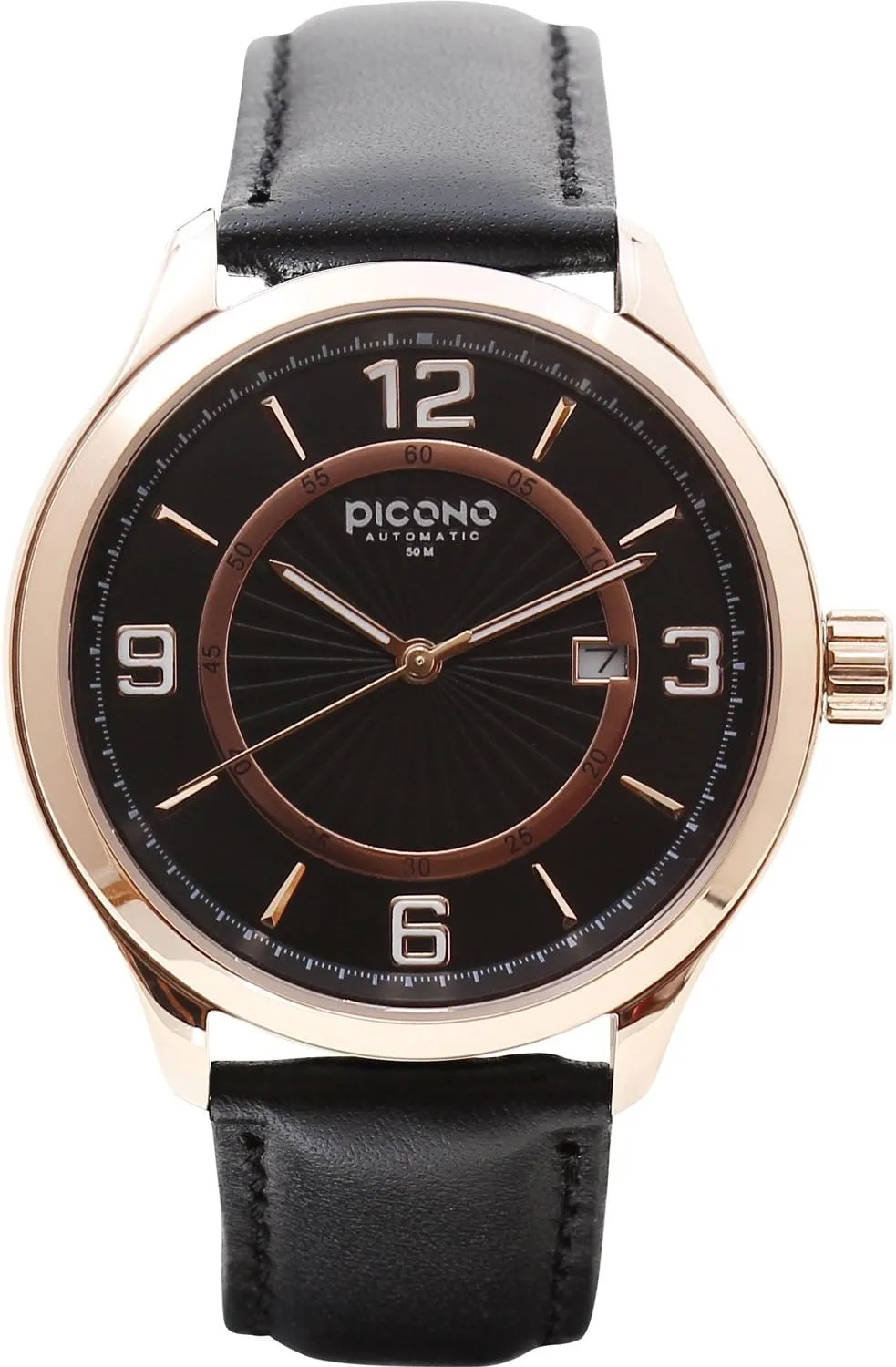 Analog Quartz Watch - No. 1905 (Rose gorge motionless blink anthropologist workplace Gold/Black) PICONO Royal Monarch Time and Date Water Resistant 